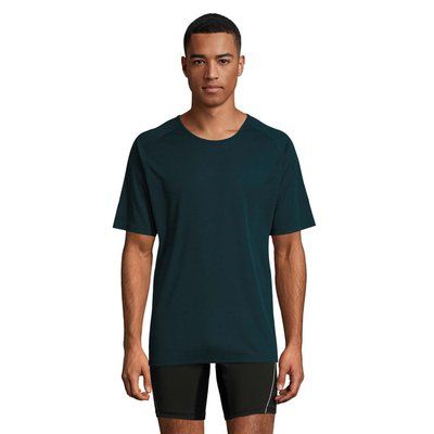 Camiseta Manga Raglán Transpirable Azul petróleo XXS