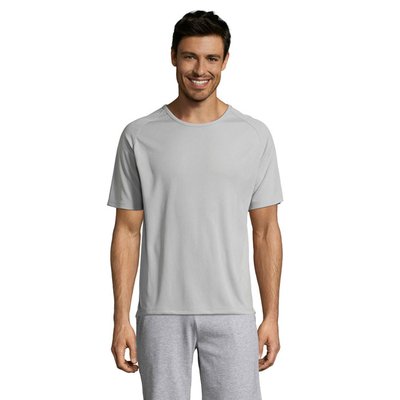 Camiseta Manga Raglán Transpirable Gris Puro Xl