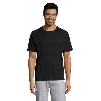 Camiseta Manga Raglán Transpirable Negro/ Negro Opaco XXS