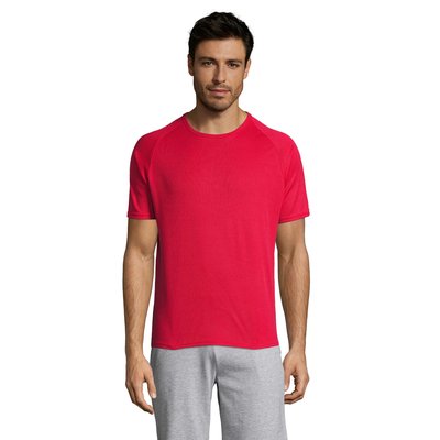 Camiseta Manga Raglán Transpirable Rojo XL