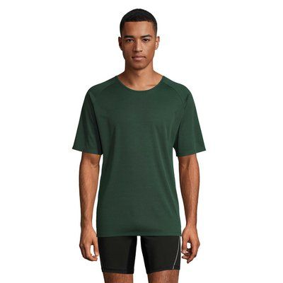 Camiseta Manga Raglán Transpirable VERDE BOTELLA M