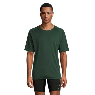 Camiseta Manga Raglán Transpirable Verde Botella S
