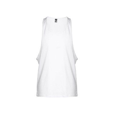 Camiseta Sin Mangas Algodón Unisex Blanco M