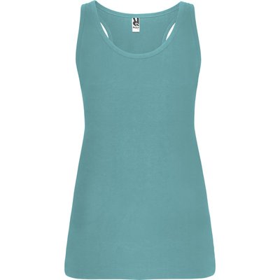 Camiseta Sin Mangas Entallada Espalda Nadadora AZUL DUSTY XL