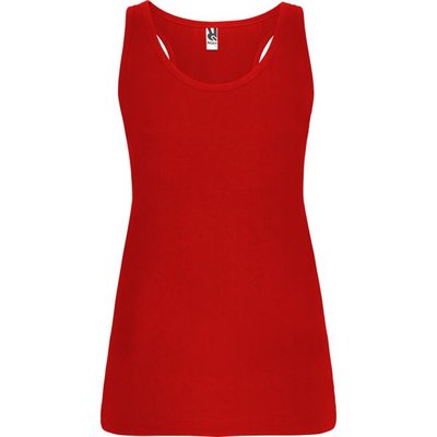 Camiseta Sin Mangas Entallada Espalda Nadadora Rojo S