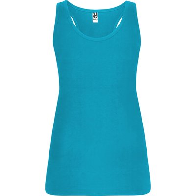 Camiseta Sin Mangas Entallada Espalda Nadadora Turquesa S