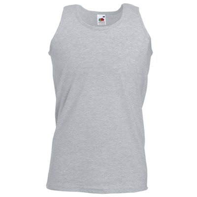Camiseta sin mangas hombre algodón Heather Grey Xxl