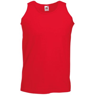 Camiseta sin mangas hombre algodón Red S