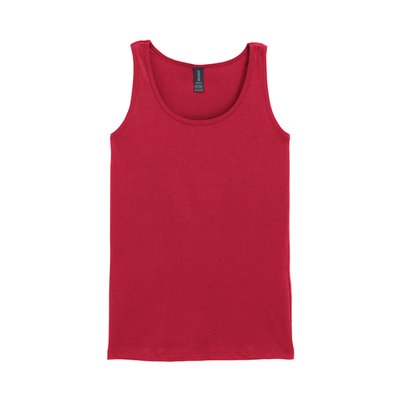 Camiseta sin mangas mujer algodón Cherry Red S