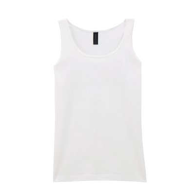 Camiseta sin mangas mujer algodón White XXL