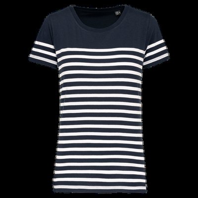 Camiseta marinera Corte recto Navy / White Stripes Xl