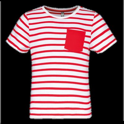 Camiseta marinero para niños White / Red Stripe 12/14 Ans