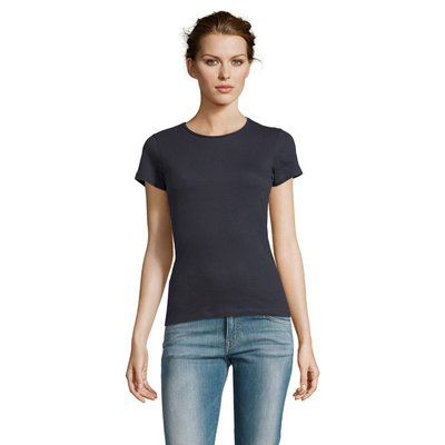 Camiseta Mujer 150g Algodón Azul Mar XL
