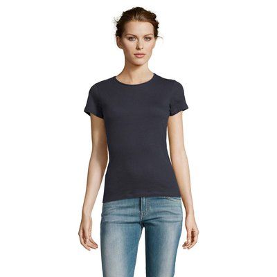 Camiseta Mujer 150g Algodón Azul Mar XXL