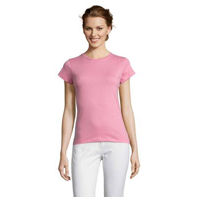 Camiseta Mujer 150g Algodón Rosa Orquídea XXL