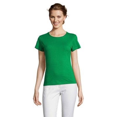 Camiseta Mujer 150g Algodón Verde XXL