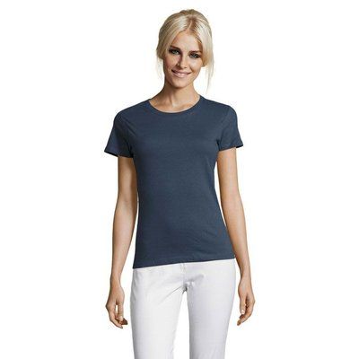 Camiseta Mujer Algodón Corte Entallado Denim Xl