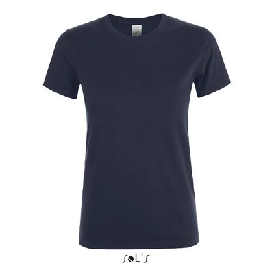 Camiseta Mujer Algodón Corte Entallado French Marino L