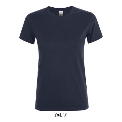 Camiseta Mujer Algodón Corte Entallado French Marino M