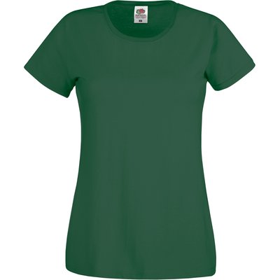 Camiseta mujer algodón cuello redondo entallada Bottle Green XXL