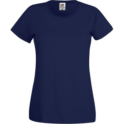 Camiseta mujer algodón cuello redondo entallada Deep Navy XL