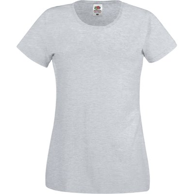 Camiseta mujer algodón cuello redondo entallada Heather Grey Xl