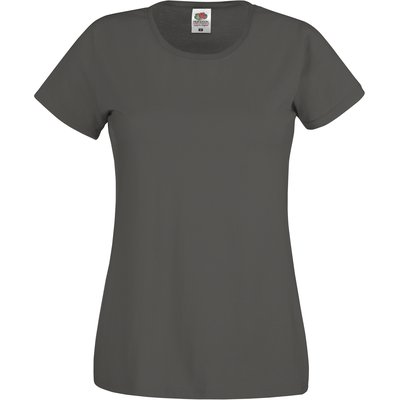 Camiseta mujer algodón cuello redondo entallada Light Graphite XS