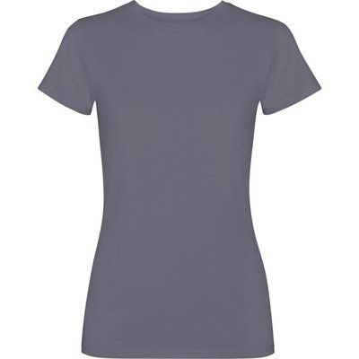 Camiseta mujer algodón efecto desgastado GRIS CIELO LAVADO L