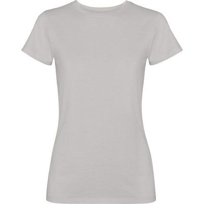Camiseta mujer algodón efecto desgastado GRIS PIEDRA LAVADO S