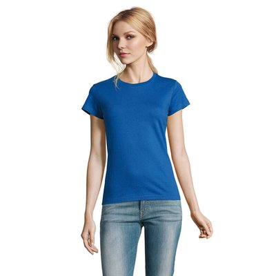 Camiseta Mujer Algodón Semi-Peinado Azul Royal L