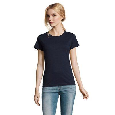 Camiseta Mujer Algodón Semi-Peinado French Marino XXL