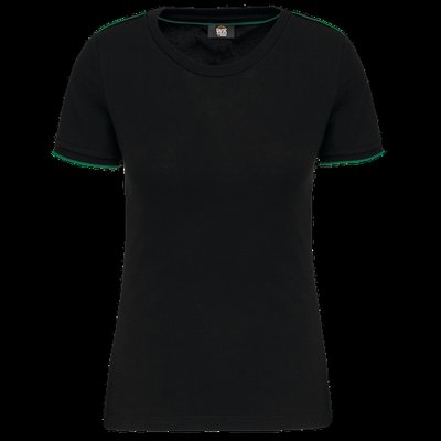 Camiseta mujer antibolitas Black / Kelly Green Xxl