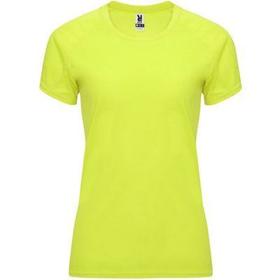 Camiseta Mujer Control Dry Entallada Amarillo Fluor L