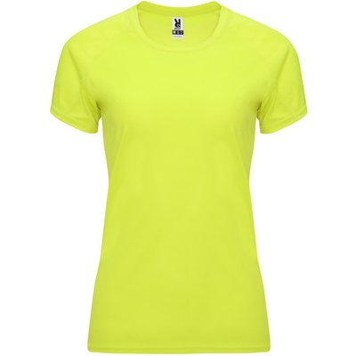 Camiseta Mujer Control Dry Entallada Amarillo Fluor S