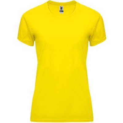 Camiseta Mujer Control Dry Entallada Amarillo S
