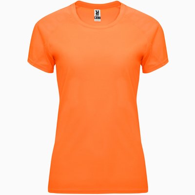 Camiseta Mujer Control Dry Entallada NARANJA FLUOR M