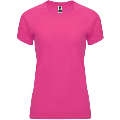 Camiseta Mujer Control Dry Entallada Rosa Fluor M