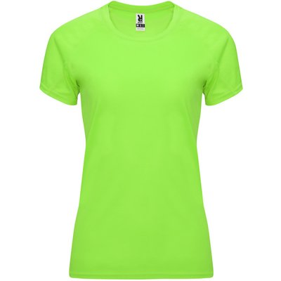 Camiseta Mujer Control Dry Entallada Verde Fluor 2XL