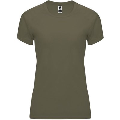 Camiseta Mujer Control Dry Entallada Verde militar 2XL