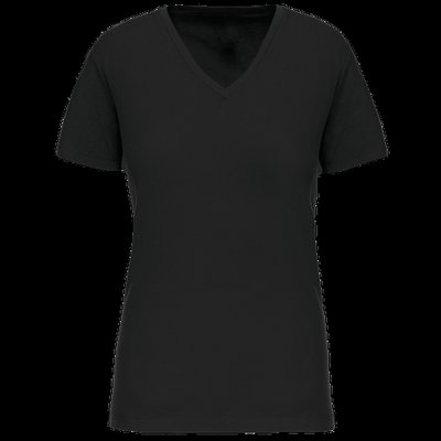 Camiseta de mujer cuello de pico Black XL