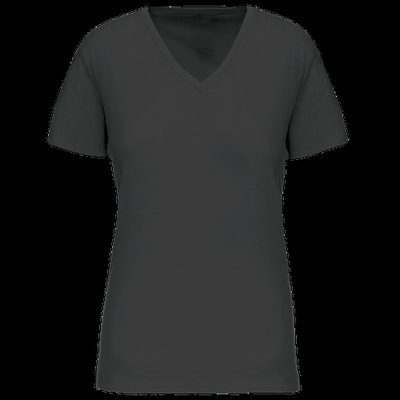 Camiseta de mujer cuello de pico DARK GREY XXL