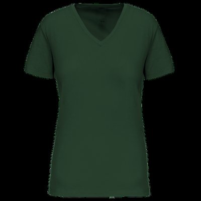 Camiseta de mujer cuello de pico Forest Green 3XL