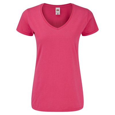 Camiseta Mujer Cuello Pico Fucsi S