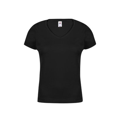 Camiseta Mujer Cuello Pico Neg L