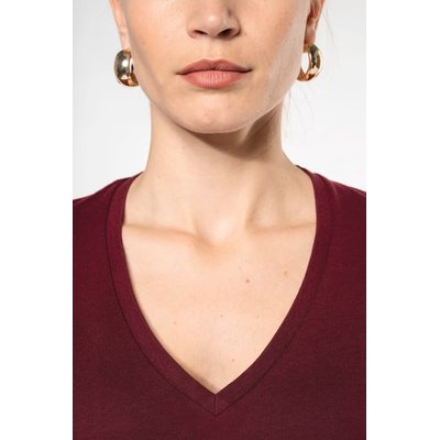 Camiseta de mujer cuello de pico