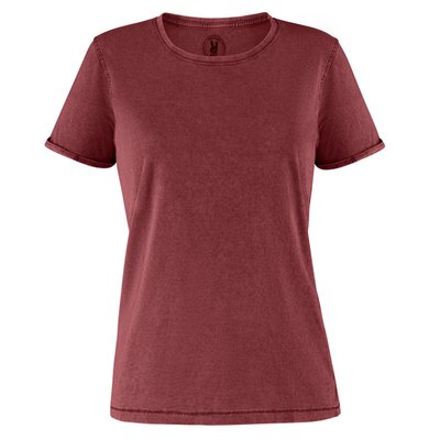 Camiseta Mujer Efecto Jeans Granate 2Xl