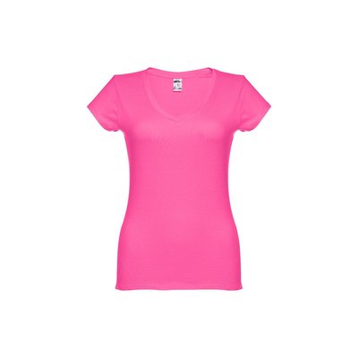 Camiseta Mujer Entallada de Algodón Escote V