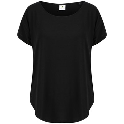 Camiseta mujer hombros caídos Black L