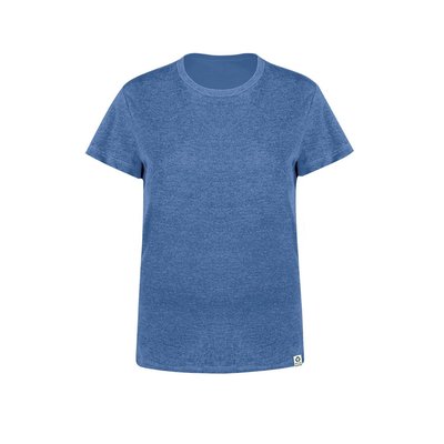 Camiseta Mujer Jaspeada Algodón Reciclado Azul M