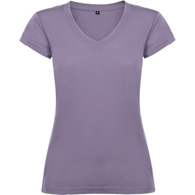 Camiseta de mujer manga corta entallada Lavanda M